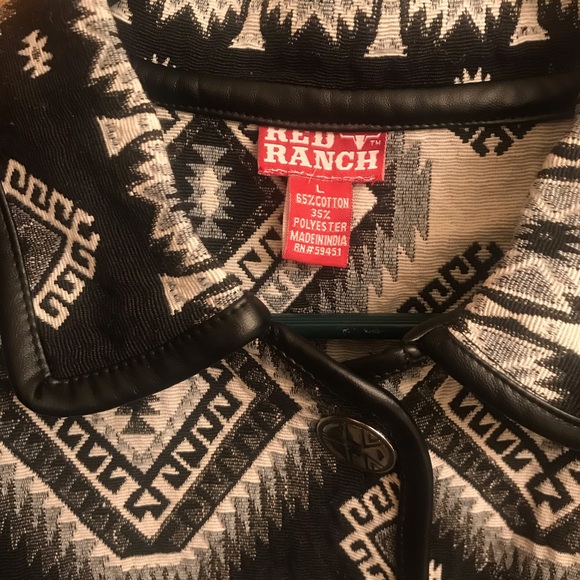 Red Ranch Aztec Jacket. - Picture 2 of 3